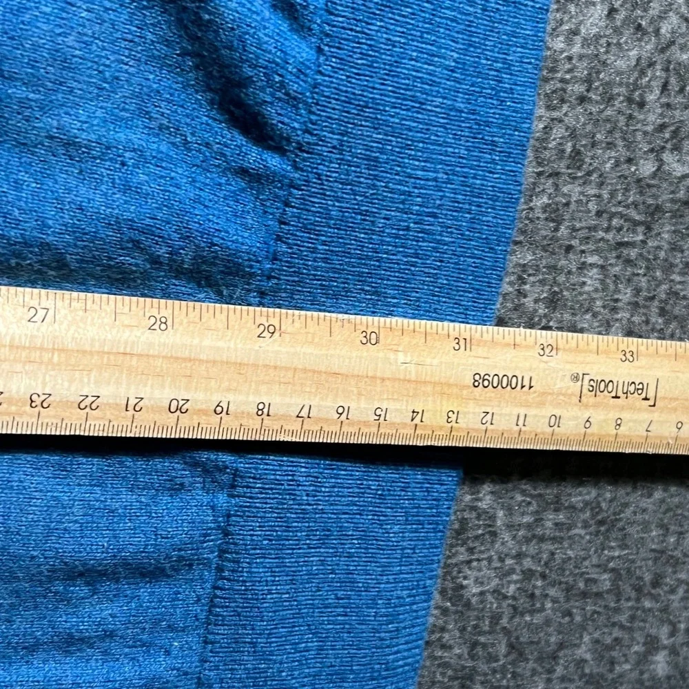 L.L.Bean‎ Mens Long Sleeve Polo Shirt XL Blue Cotton Cashmere Blend Knit